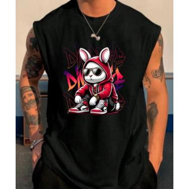 Imagem de Camiseta Regata Oversized Masculina Cavada Academia Carnaval Treino - 