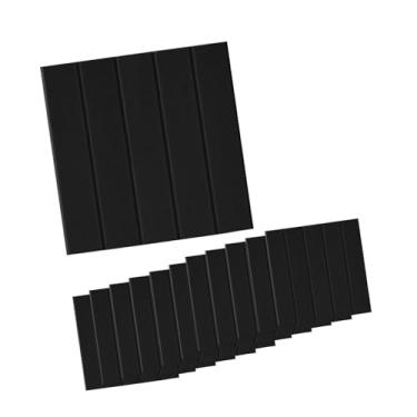 Imagem de Ｂｅｓｇａ 12x telha folha papel de parede adesivos placas isolamento acústico decorativo multiuso prático premium painéis acústicos para banheiro, Preto
