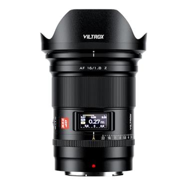 Imagem de VILTROX Lente de Quadro Completo Af 16Mm F1.8 Z para Nikon Z-Mount, Af 16Mm F/1.8 Z com Lente Grande Angular de Tela Lcd Embutida para Nikon Z Mount Z7 Z7Ii Z8 Z8Ii Z9 Zf Z30 Z50 Zfc