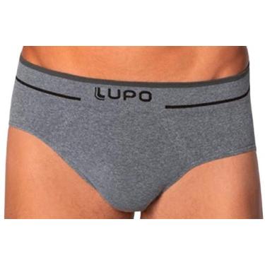 Imagem de Cueca Lupo Slip Sem Costura Texturizada a Ar Masculina, Cinza mescla, 