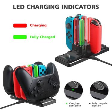 Imagem de Nintendo Switch Pro Controller Portátil 6 em 1 Joy-con Charg