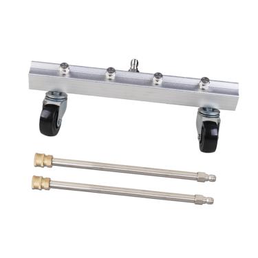 Imagem de Gralara Lavadora de pressão Under rodante de vassoura de água com varinhas de extensão para lavar o carro, 2 Hastes Retas