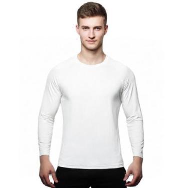 Imagem de Camisa Uv 50 Manga Longa Slim Térmica Segunda Pele - Genérico, Branco,