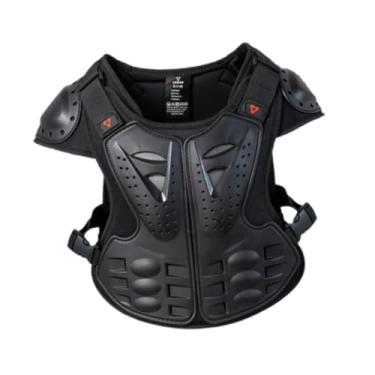 Imagem de menolana Colete de motocicleta, proteção de ombros, protetor de costas respirável para motocross, patinação, motocross, pilotagem ao ar livre, Preto