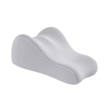Imagem de IEUDNS Travesseiro de cunha para cama, posição deitada, multiuso, massagem de bruços, travesseiro para assistir filmes, dormir de lado, casa, Cinza Escuro