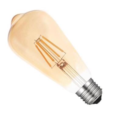 Imagem de Lâmpada de Filamento Led Âmbar 2200K Pera ST64 2W - Noll Led