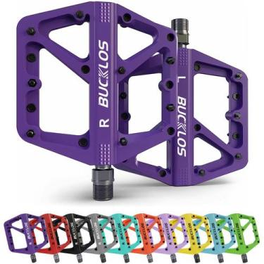 Imagem de Pedais BUCKLOS Mountain Bike Flat Nylon Roxo