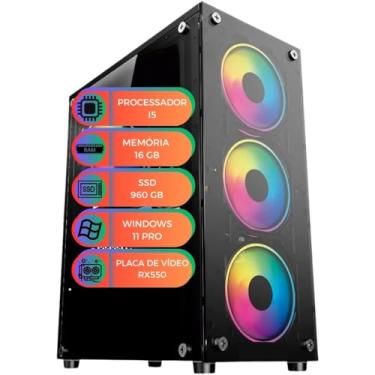 Imagem de Computador Gamer MultiPC I5 16GB RAM SSD 960GB RX550 4GB DDR5 Windows 11 Pro, Ideal para Jogos, Streaming, Edição e Home Office