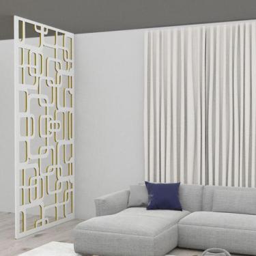 Imagem de Painel Vazado Divisória MDF Napoli Branco - Decore Painéis e Divisória