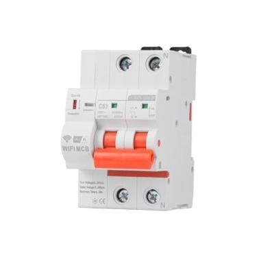 Imagem de 2P WIFI Circuit Breaker Timer Remote Smart Switch Overload Short voltage relay For Home(20A)