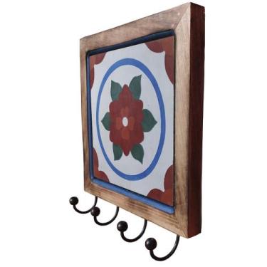 Imagem de Cabideiro Madeira Porta Chaves - Estilo Rústico, F1