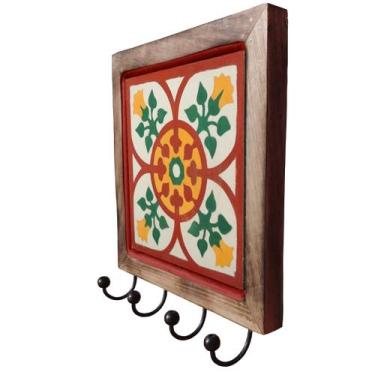 Imagem de Cabideiro Madeira Porta Chaves - Estilo Rústico, B2