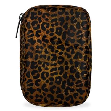 Imagem de Caixa organizadora de comprimidos de viagem de pele de guepardo de leopardo dourado, bolsa semanal, portátil, pílulas diárias, recipiente pequeno para pílulas anticoncepcionais, compartimentos