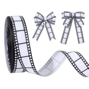 Imagem de PH PandaHall Fitas padrão de filme de 20 metros, fita de tira de filme de 2,3 cm, rolo de borda de filme preto e branco, material de decoração para decoração de mesa de cinema noturno, tema de festa
