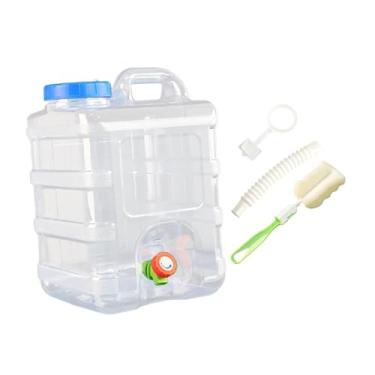 Imagem de Generic Recipiente para água, balde para armazenamento de água, capacidade de 20L, multiuso, com alça de transporte, dispensador de bebidas para direção de RV, Azul