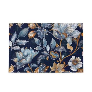 Imagem de WELLDAY Quebra-cabeça Paisley flor azul 1000 peças grande jogo de arte para adultos adolescentes