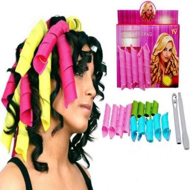 Imagem de Kit modelador de cachos formador bobs magico rolinhos cacheador para c
