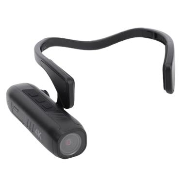 Imagem de Jectse Câmera Montada na Cabeça, Câmera Vestível de Vídeo 4K de 30 MP Com Estabilização Eletrônica de 6 Eixos, ângulo Ultra Amplo de 135 Graus para Ciclismo Ao Ar Livre