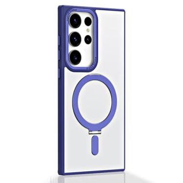 Imagem de Capa ultrafina para Samsung Galaxy S25/S25 Plus/S25 Ultra, capa magnética à prova de choque para celular com suporte de metal