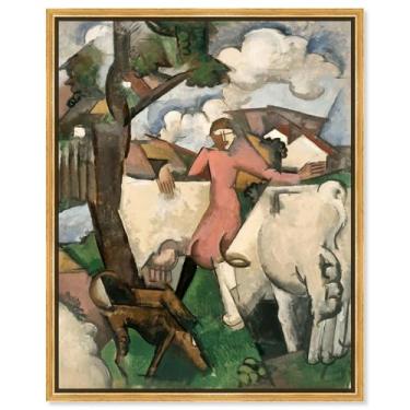 Imagem de Art Remedy Retratos clássicos de tela Marie Ressort 1956, moldura dourada, 51 x 61 cm