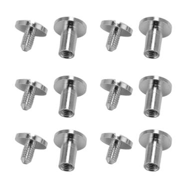 Imagem de Dioche Rebites e Parafusos de Couro de Liga de Zinco 20 Conjuntos de Encadernação de Livros de Qualidade Premium DIY Rebites Artesanais para Reparo e Decoração de Couro Design de