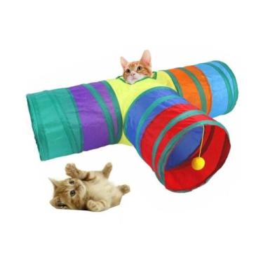 Imagem de Túnel Colorido Para Gatos Em Forma De T - Napi