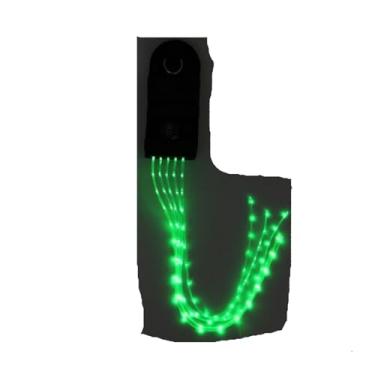 Imagem de 100 cm de comprimento LED cauda de equitação decoração tubos luminosos cavalos montando sela equestre produtos de cuidados com cavalos (verde)