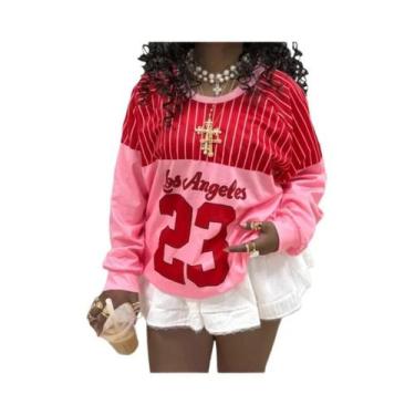 Imagem de Moletom Feminino plus Size Y2K Com Gola Redonda, Casual De Outono/Inve