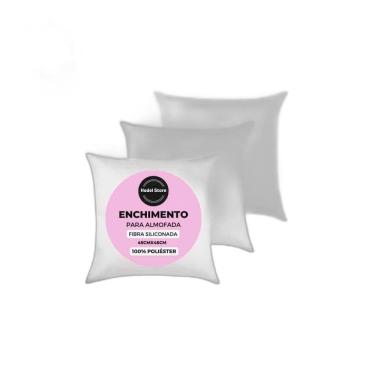 Imagem de Kit 3 Refil Enchimento 45X45 Almofada Fibra Siliconada 300G