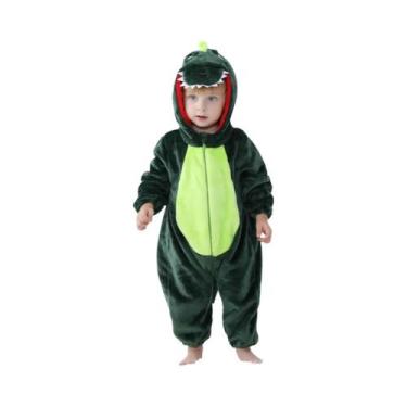 Imagem de Macacão Kigurumi De Dinossauro Para Bebê 2024, Pijamas De Desenho Anim