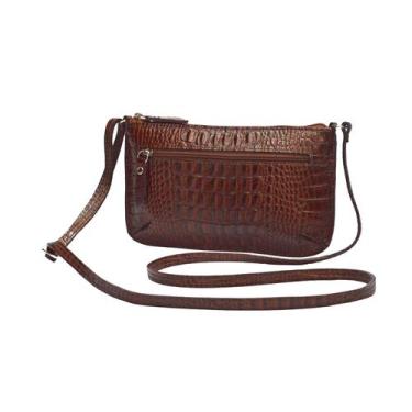 Imagem de Bolsa Feminina Transversal Pequena Leve Compacta Couro Legítimo Madami