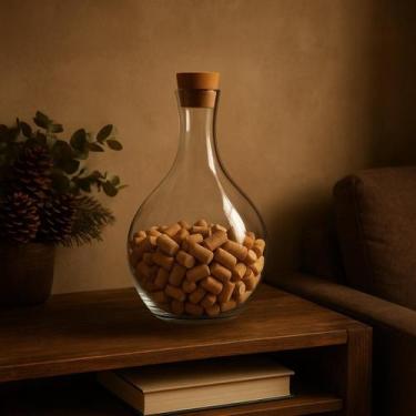 Imagem de Garrafão De Vidro Porta Rolhas Terrário Decorativo 7 Litros Com Rolha 