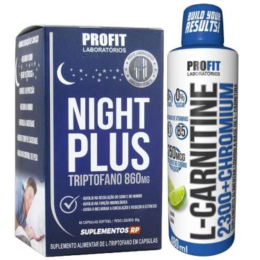 Imagem de TERMOGÊNICO LÍQUIDO L CARNITINE 480ML l NIGHT PLUS 60 CÁPSULAS l PROFIT-Unissex