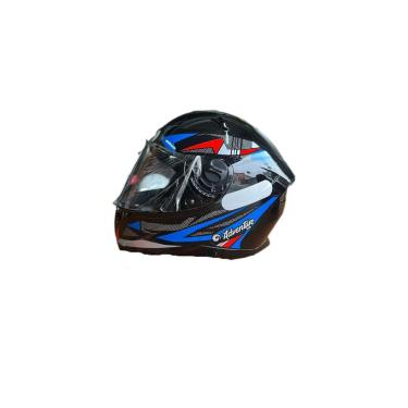 Imagem de Capacete Infantil Ebf Tamanho 54 Preto e Azul Brilhante-Unissex
