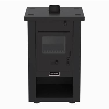 Imagem de Calefator A Lenha Venax Pyron Dupla Combustão Preto Fosco 33717