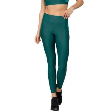 Imagem de Legging Run More Blocking Compression Feminina, Verde, P