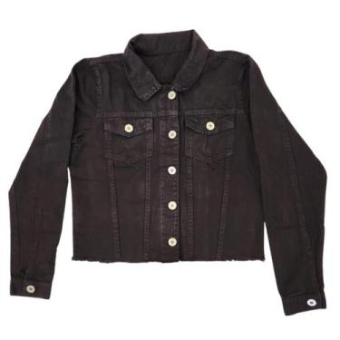 Imagem de Jaqueta cropped feminina, cris jeans 3767, P, Preto
