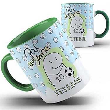Imagem de Caneca verde Papai Flork Pai que ama futebol