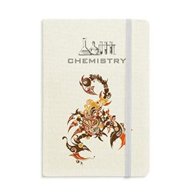 Imagem de Caderno de química colorido com silhueta de arte animal escorpião diário clássico A5