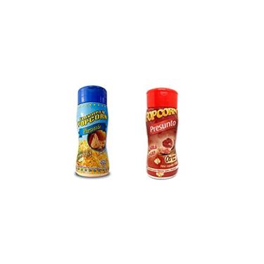 Imagem de Temperos P/ Pipoca Popcorn Cx 24 Frascos. 12 Parmesão - 12 Presunto