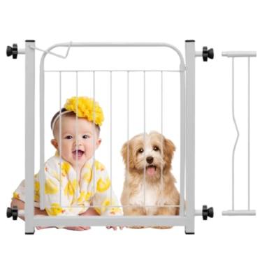 Imagem de LideraMix, Portão Porteira Grade de Proteção para Crianças e Pet Ajustável, Cães Pequenos e Médios, 68 a 73 cm e 78 a 83 cm, Aço com Pintura Epóxi, Branco