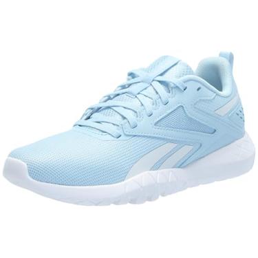 Imagem de Reebok Tênis feminino Flexagon Energy Trail 4, Azul macio/lua/calçado branco, 41