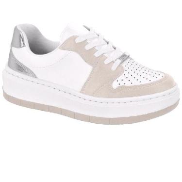 Imagem de Tenis vizzano casual ref 1437.200.18533 feminino, 36, Branco, Cinza