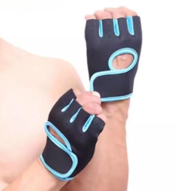 Imagem de Par de Luvas Fitness Treino Academia Exercício Funcional - Hxt, Azul