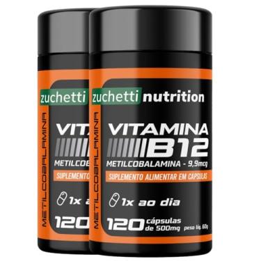 Imagem de Vitamina b12 metilcobalamina Kit 2 Potes 413% VD 9,9 mcg 240 capsulas Zuchetti nutrition