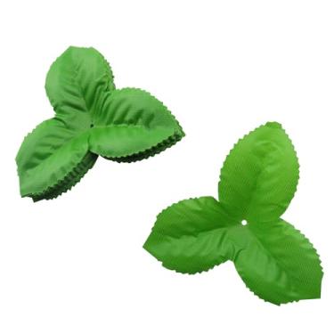 Imagem de JCBIZ 50 peças de trevo falso DIY feito à mão bandeja de flores folha verde feito à mão materiais de fabricação de flores buquê guirlanda decoração de arranjo de flores para centros de mesa