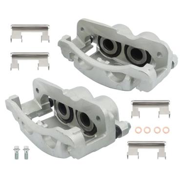 Imagem de Thomletha 2 peças de pinça de freio a disco de par traseiro com suporte de substituição para Chevy Silverado 2500 3500 Sierra 18B4728 18B4729