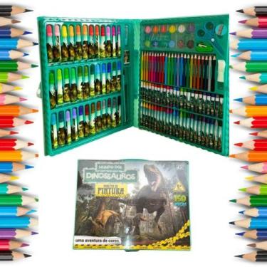 Imagem de Kit Completo Escolar Tinta Guache Pincel Canetinha Tesoura - Black Wat