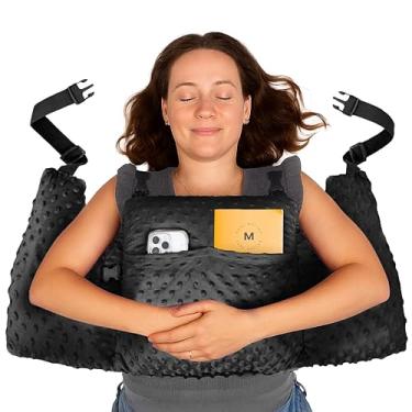 Imagem de MOYOAMA Travesseiro pós-mastectomia – Recuperação após cirurgia de câncer de mama, aumento de mama – Travesseiro leve pós-cirurgia com 4 bolsos embutidos para apoiar a cura – presentes para câncer de