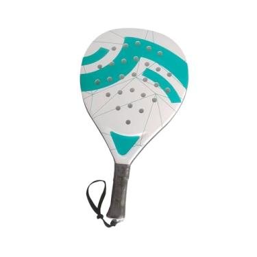 Imagem de KiBcsLic Raquete de Padel Profissional, Antiderrapante, para Treinamento e Esportes ao Ar Livre, com Bolsa de Armazenamento. Raquete de Tênis Leve, Verde Branco